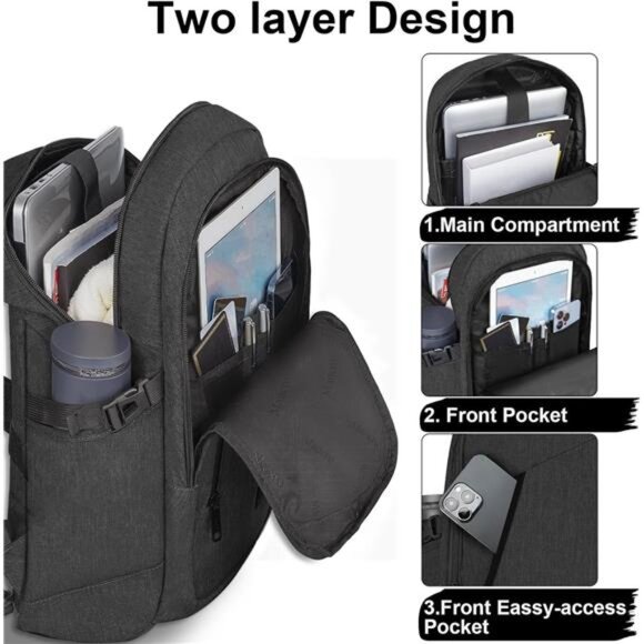 Laptop Backpack, Anti Theft Slim with USB Charging Port  Fits 15.6 Inch Laptop main image 6